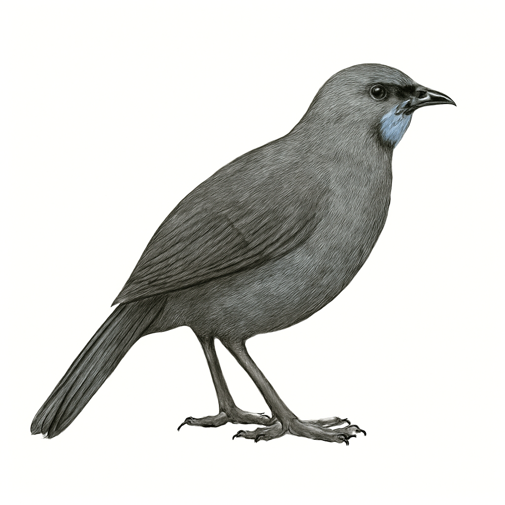 North Island Kokako illustration