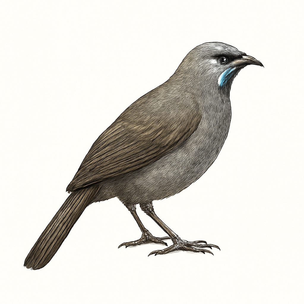 Illustrazione di South Island Kokako