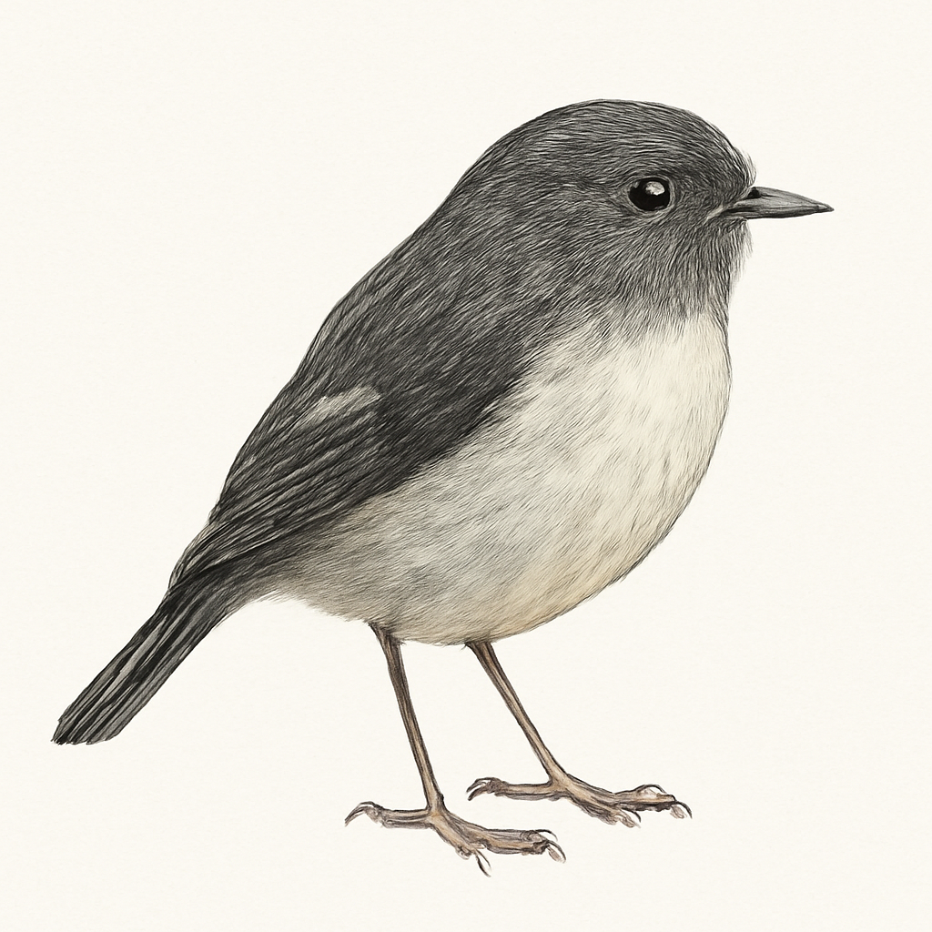 Ilustração de south island robin