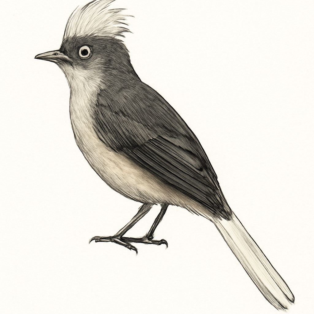 Ilustración de Elminia Coliblanca