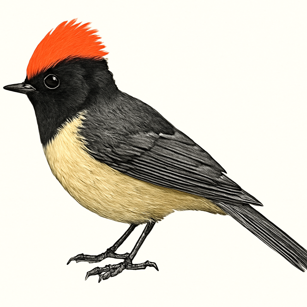Ilustração de fire-capped tit