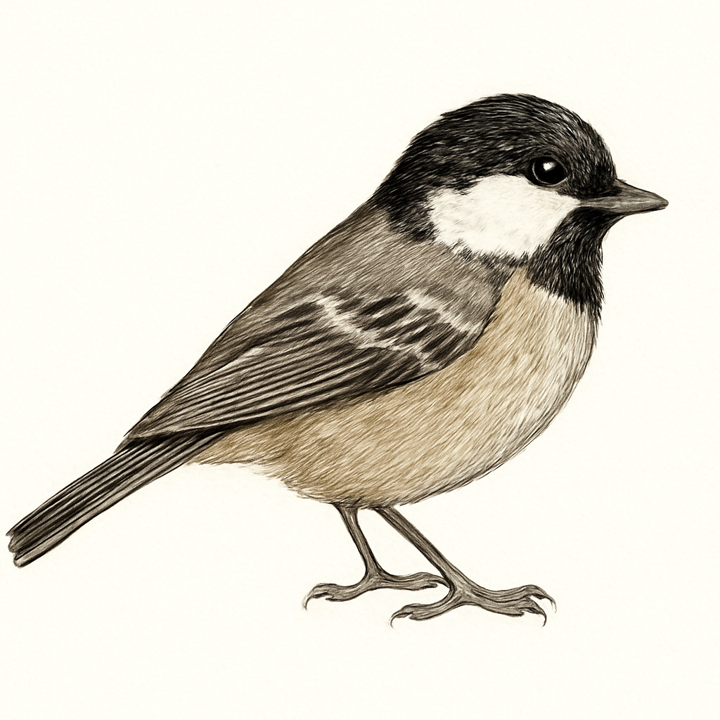 Coal Tit illustration