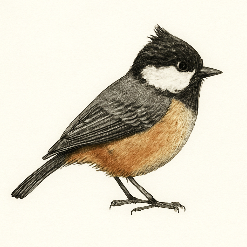 Illustration von Rotbrustmeise