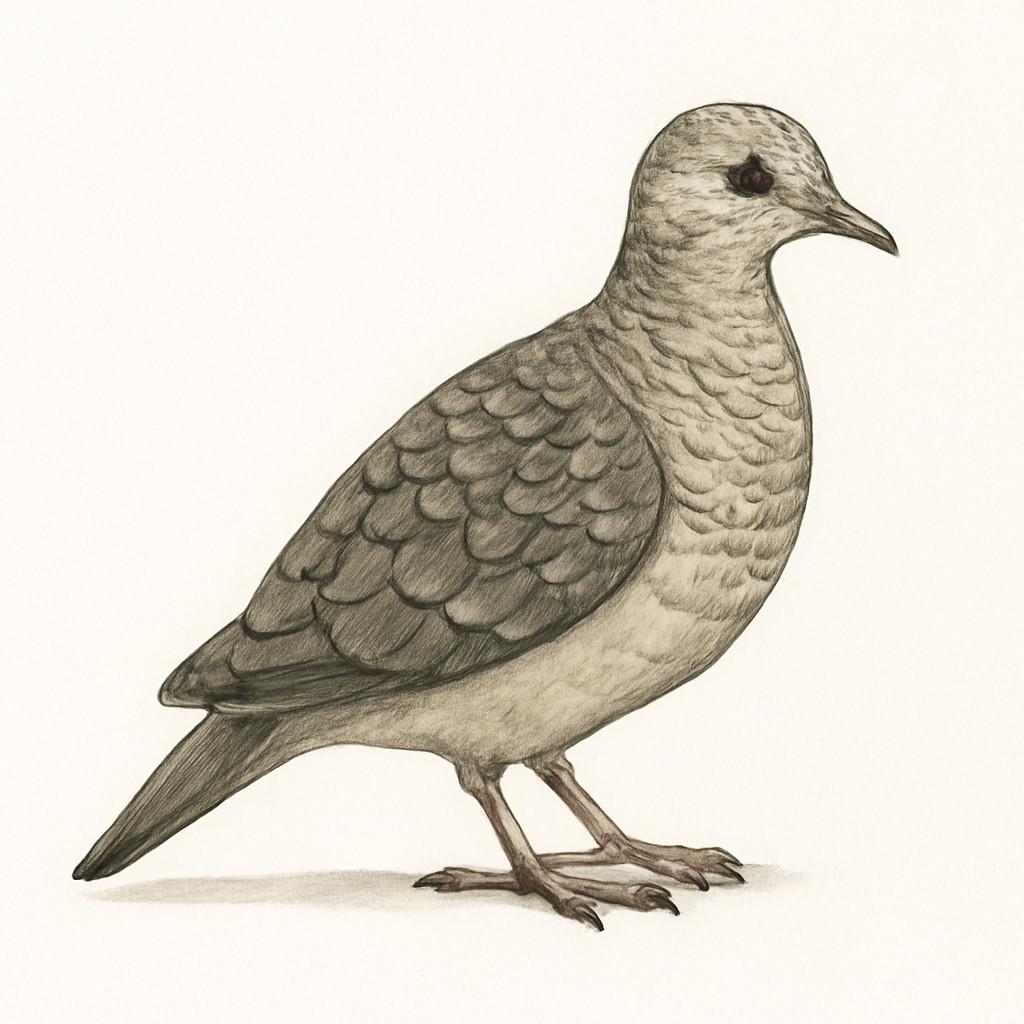 Illustration von Schuppentäubchen