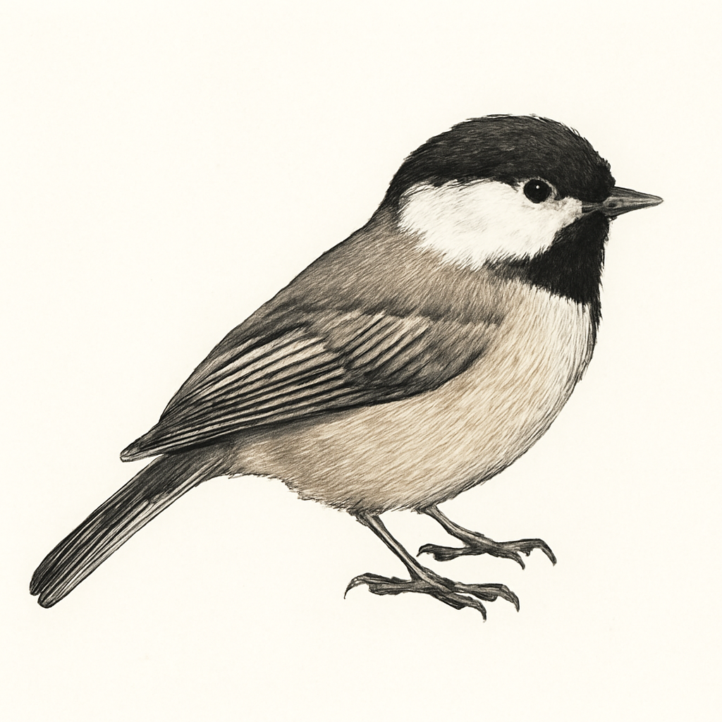 Illustrazione di Carolina Chickadee