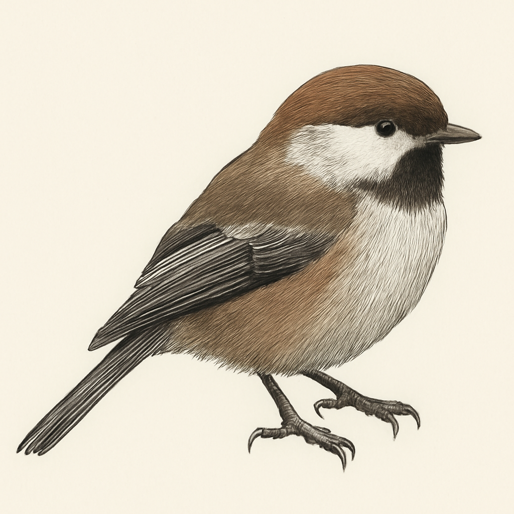 Illustrazione di Boreal Chickadee