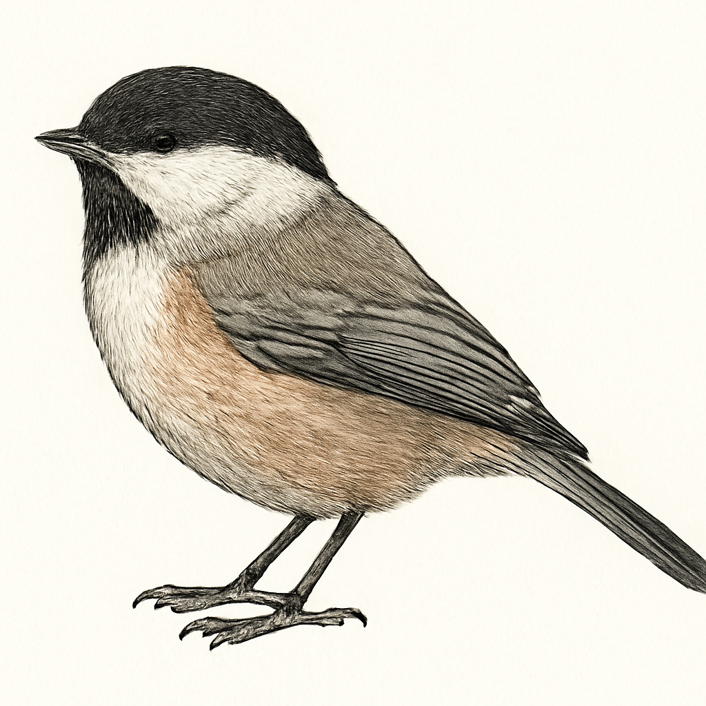 Siberian Tit illustration