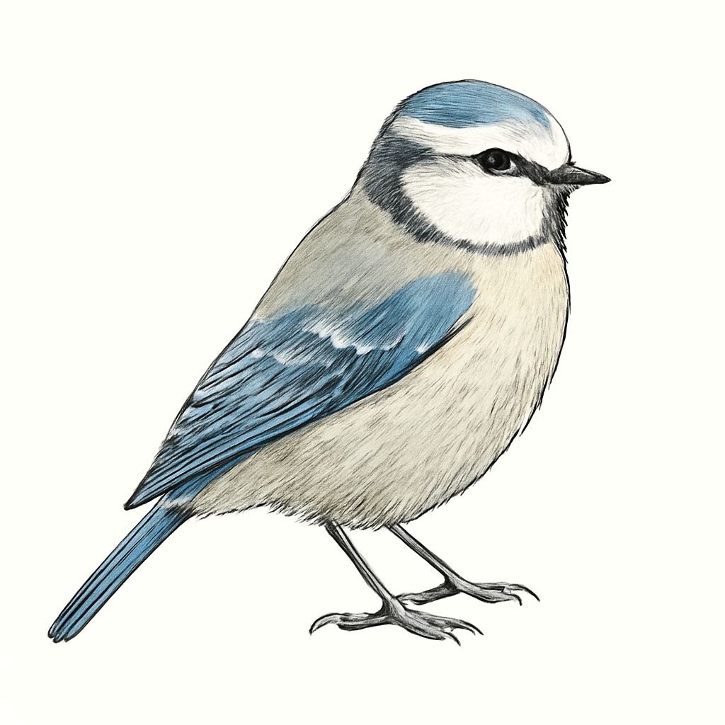 Azure Tit illustration