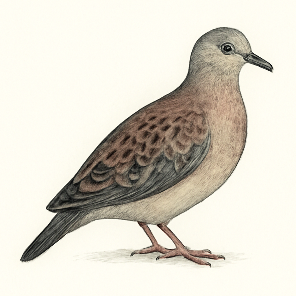 Croaking Ground Dove illustration