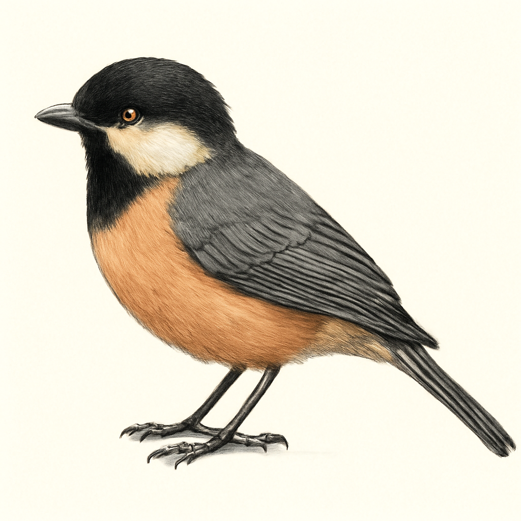 Illustrazione di Rufous-bellied Tit