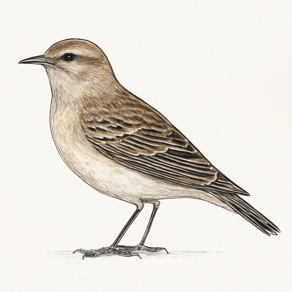 Bar-tailed Lark illustration