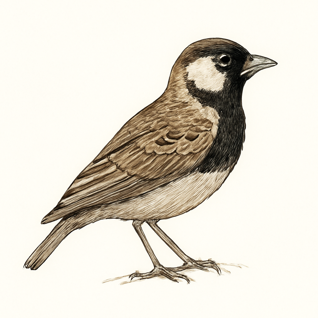 Illustrazione di Black-eared Sparrow-Lark
