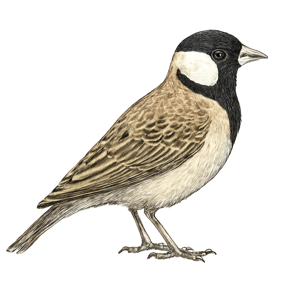 Illustration von Weißstirnlerche