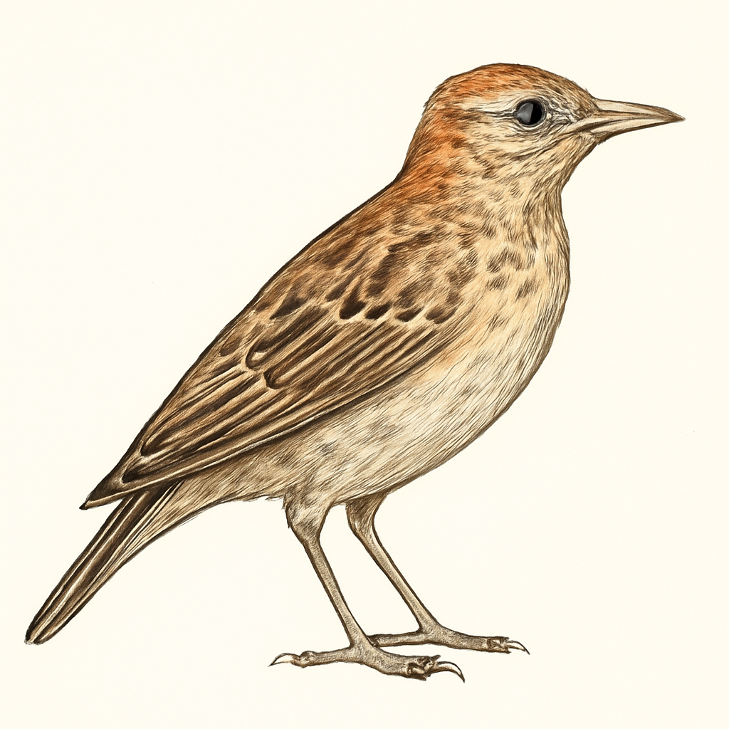 Rufous-naped Lark illustration