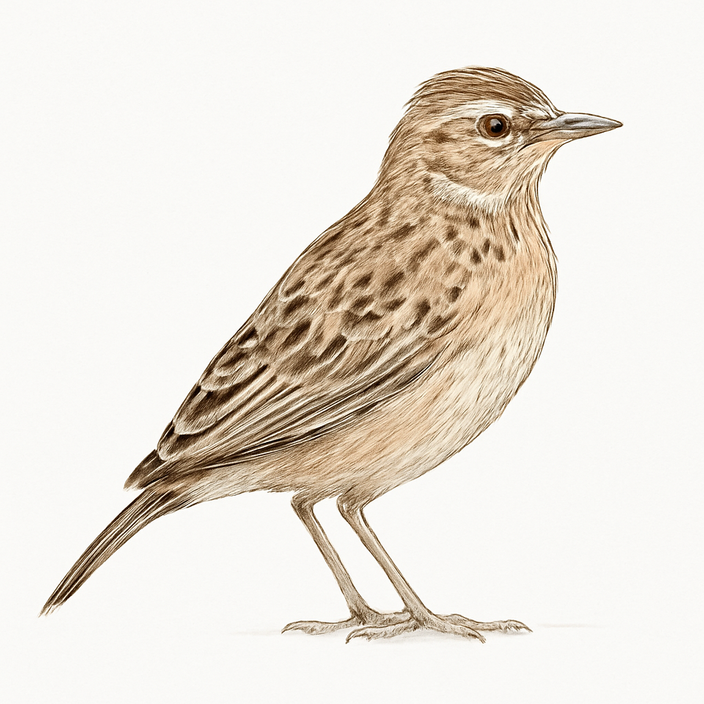 Ilustración de Alondra de Assam