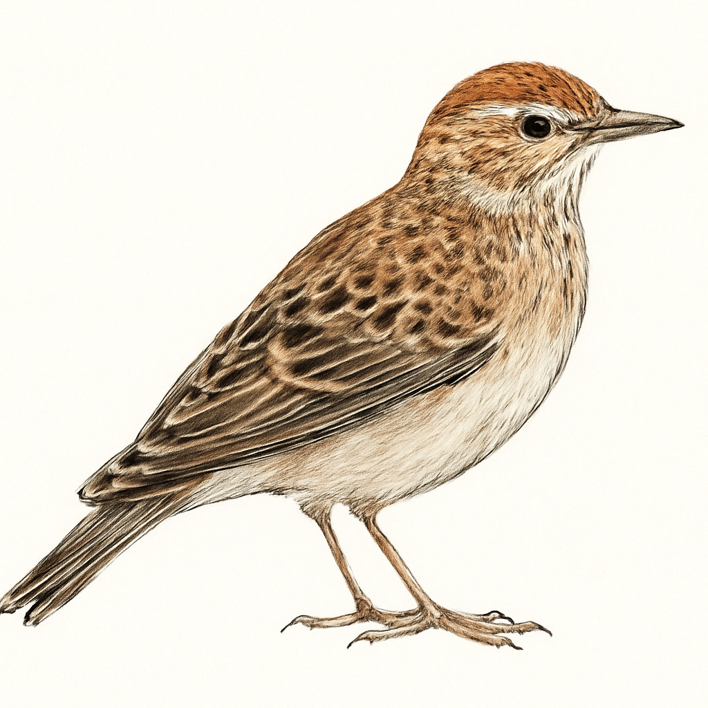 Rufous-capped Lark illustration