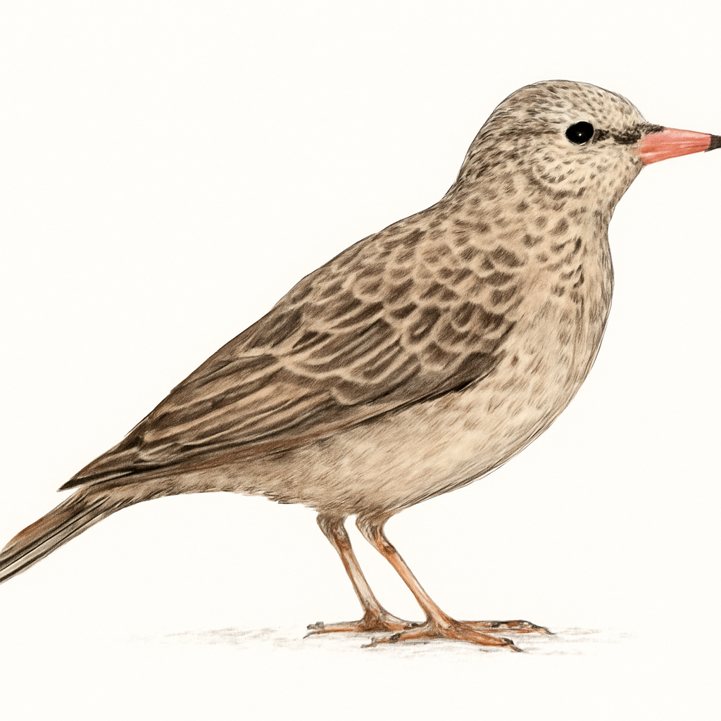 Illustration von Rotschnabellerche