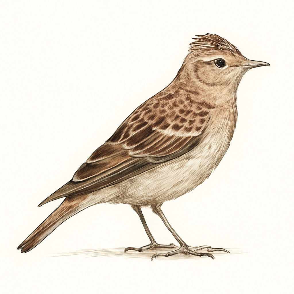 Illustration von Weißflügellerche