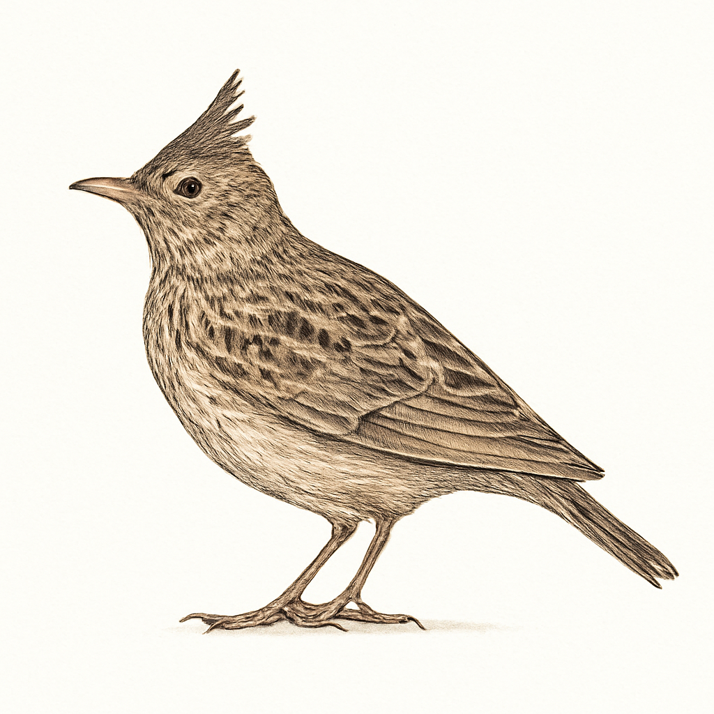 Crested Lark illustration