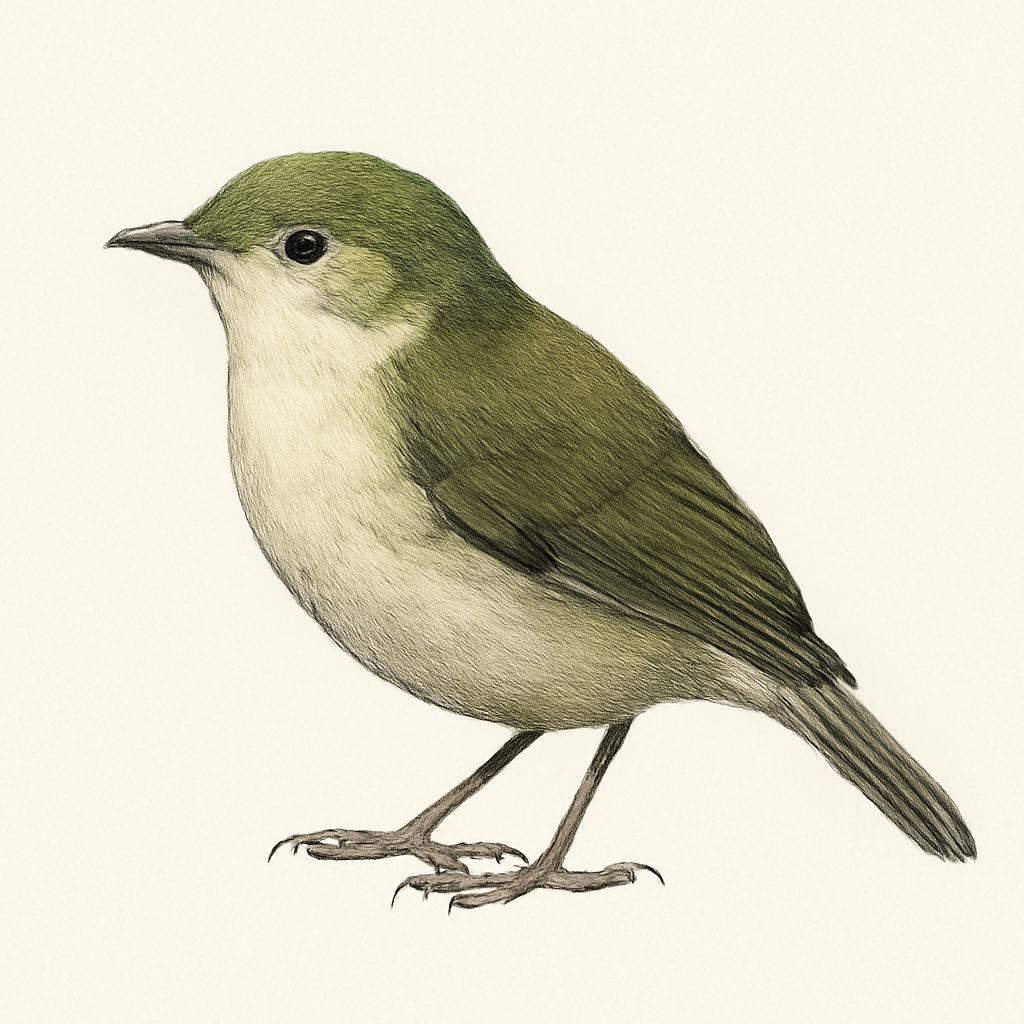 Illustration de Érémomèle à calotte verte
