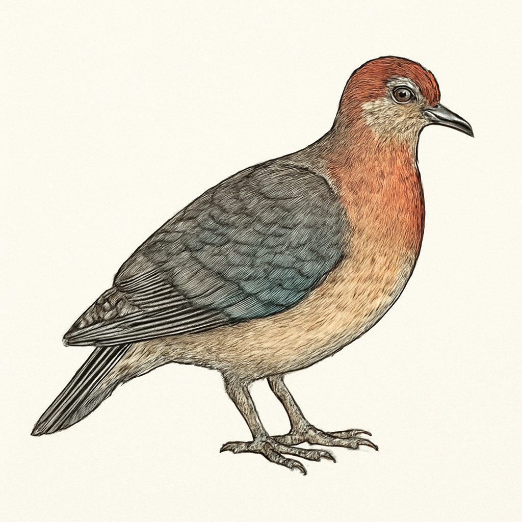 Illustration de Colombe à joues blanches