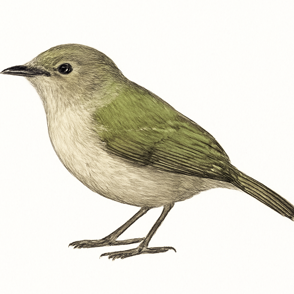 Green-backed Camaroptera illustration