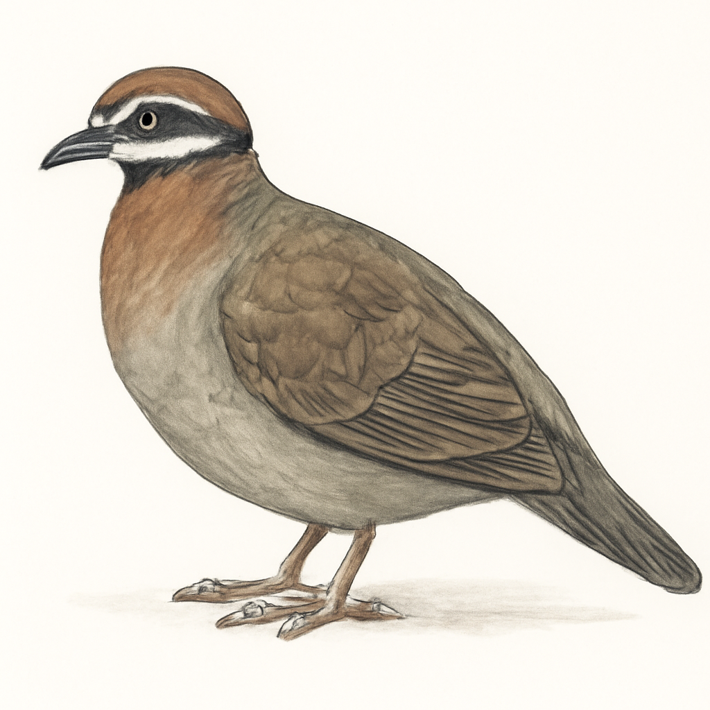 Illustration von Schnurrbarttaube