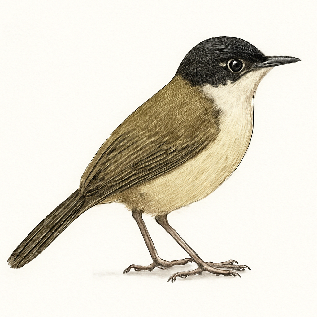 Illustration von Kappenfeinsänger
