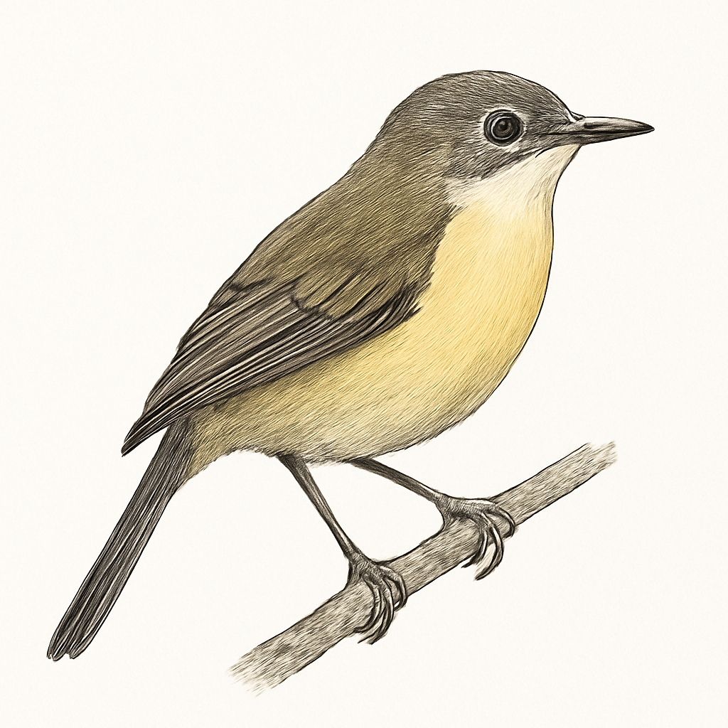 Illustration von Gelbbrust-Feinsänger