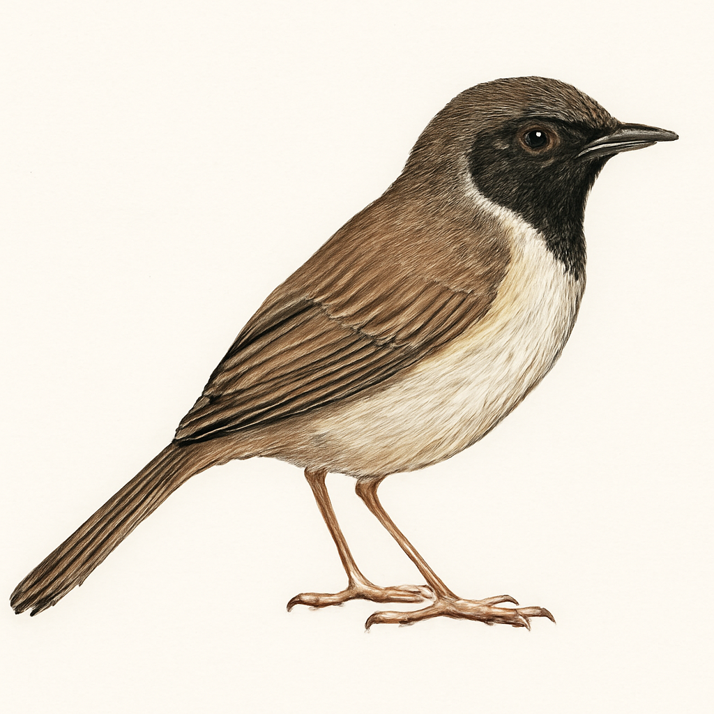 Black-throated Prinia illustration