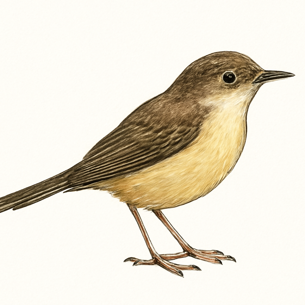 Illustration von Gelbbauchprinie