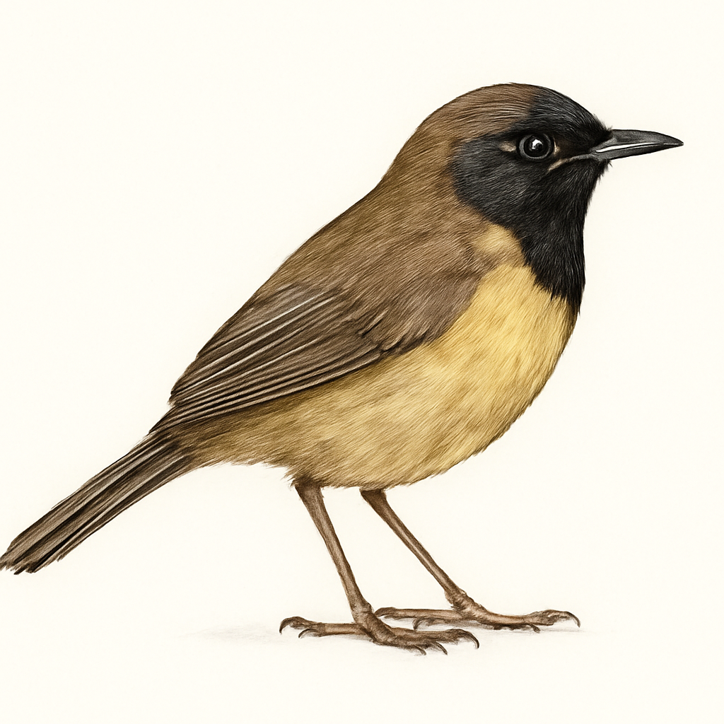 Illustrazione di Black-chested Prinia