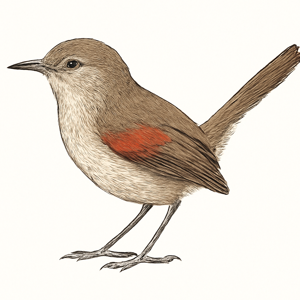 Illustration de Prinia à ailes rousses