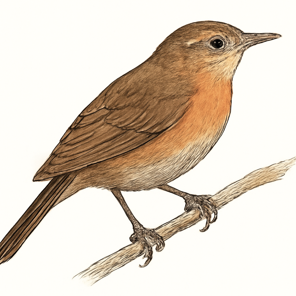 Illustration von Zimtbrustsänger