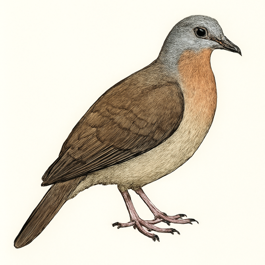 Illustration de Colombe à front gris