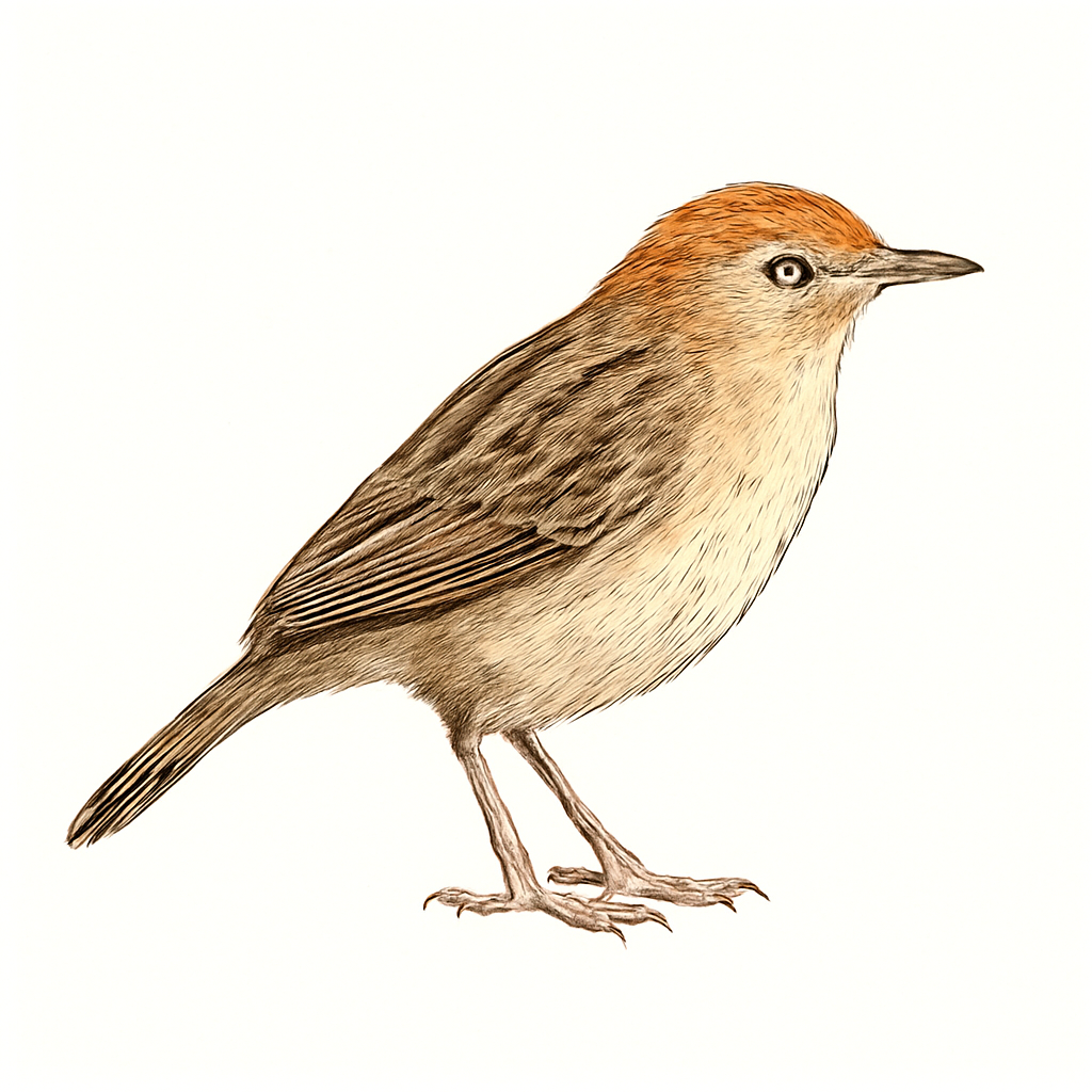 Illustration de Cisticole à couronne rousse