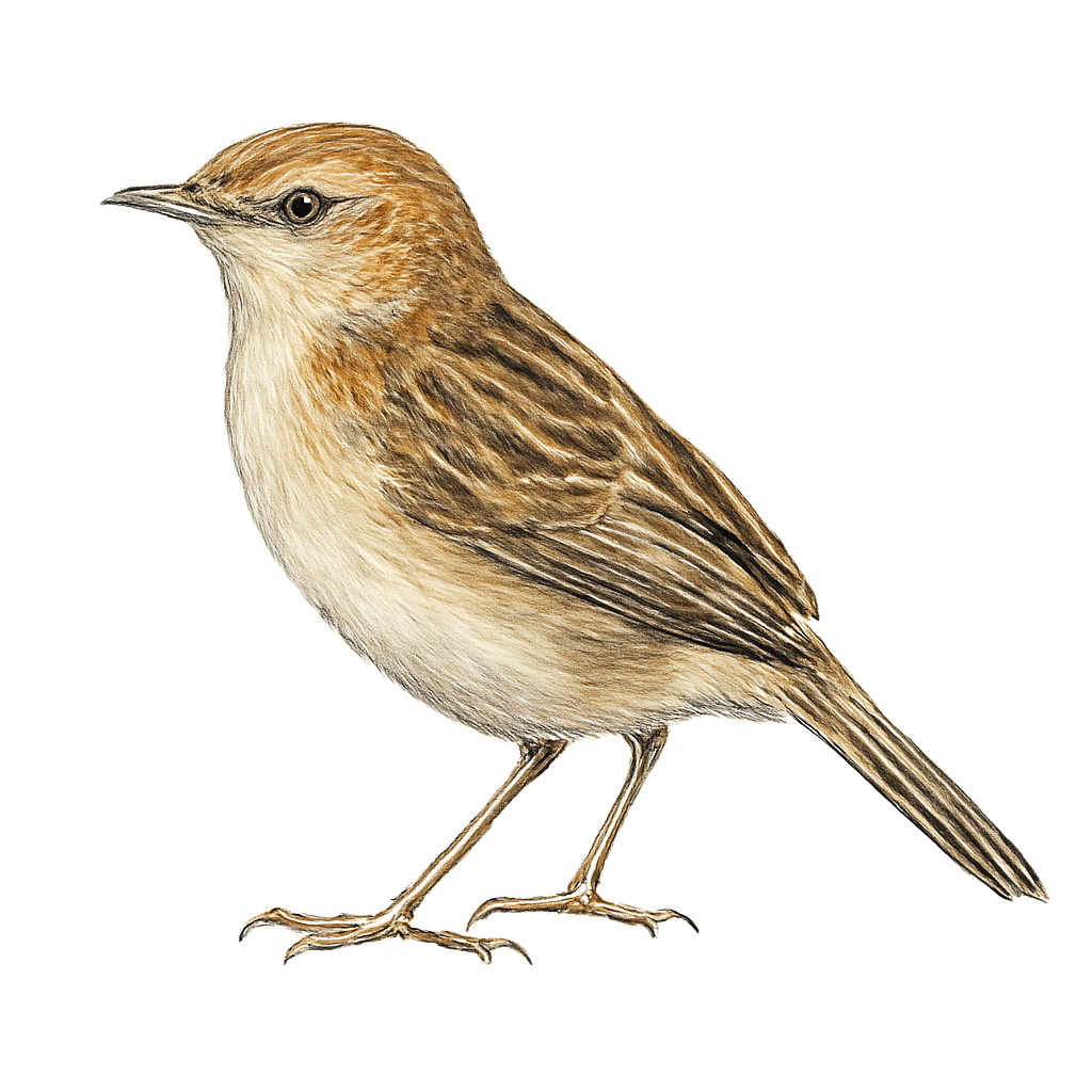 Foxy Cisticola illustration
