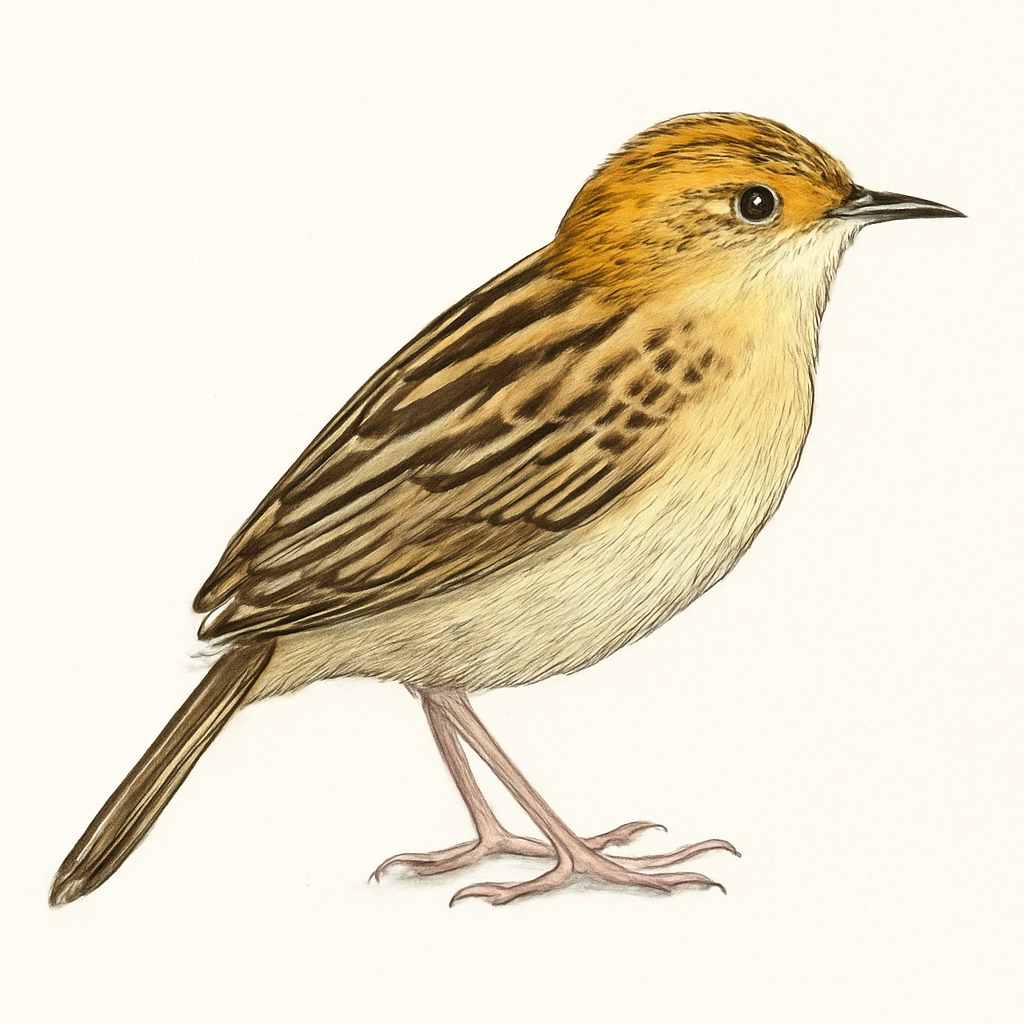 Illustratie van Goudkopgraszanger