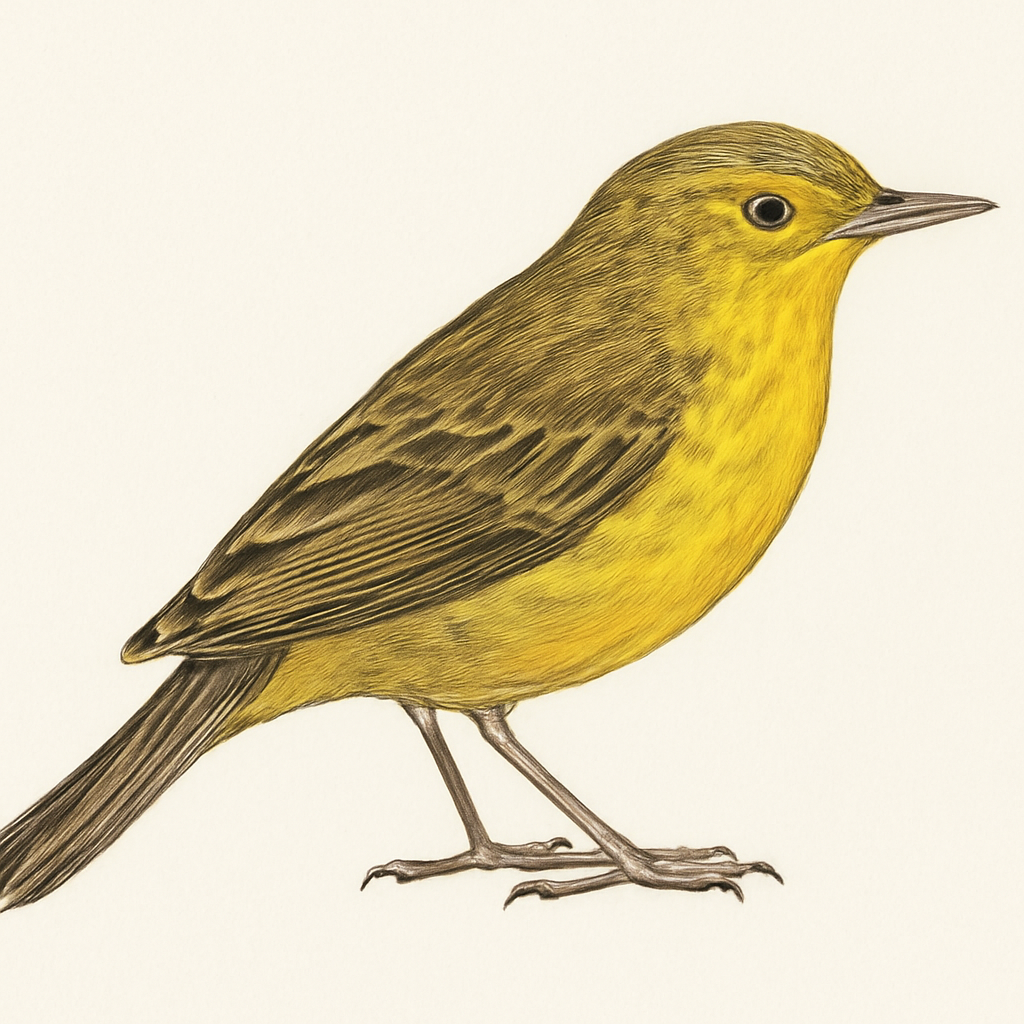 Ilustração de african yellow-warbler