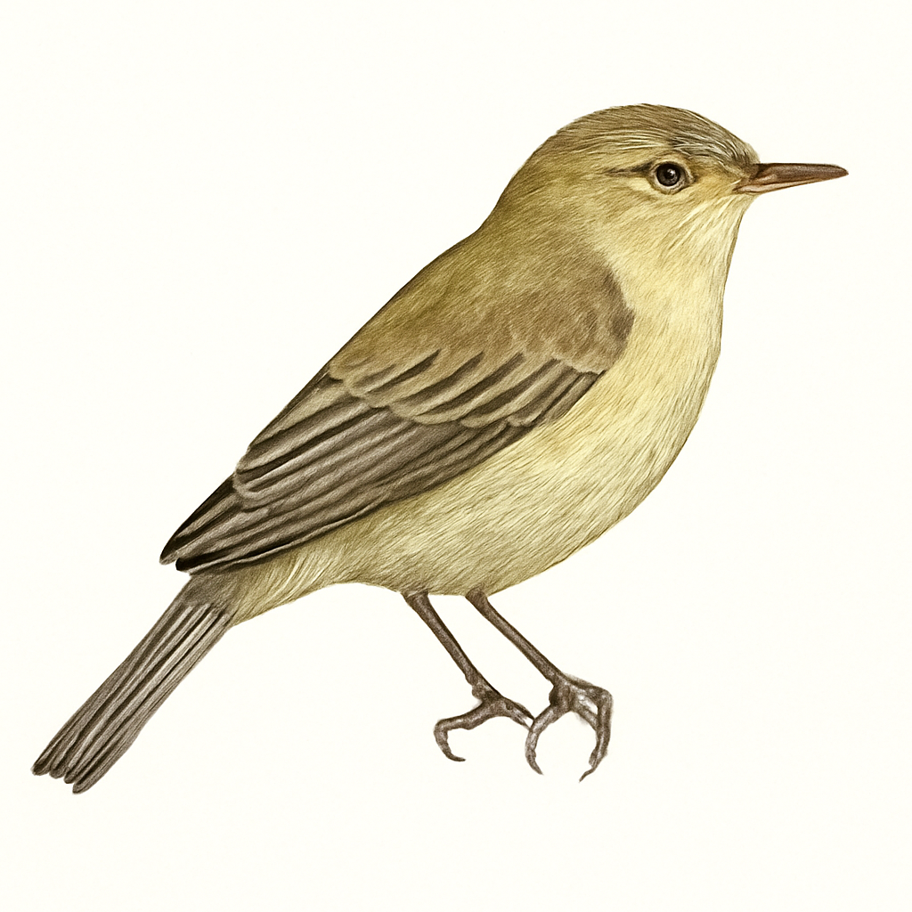 Olive-tree Warbler illustration