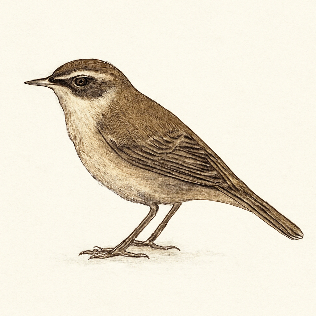 Moustached Warbler illustration
