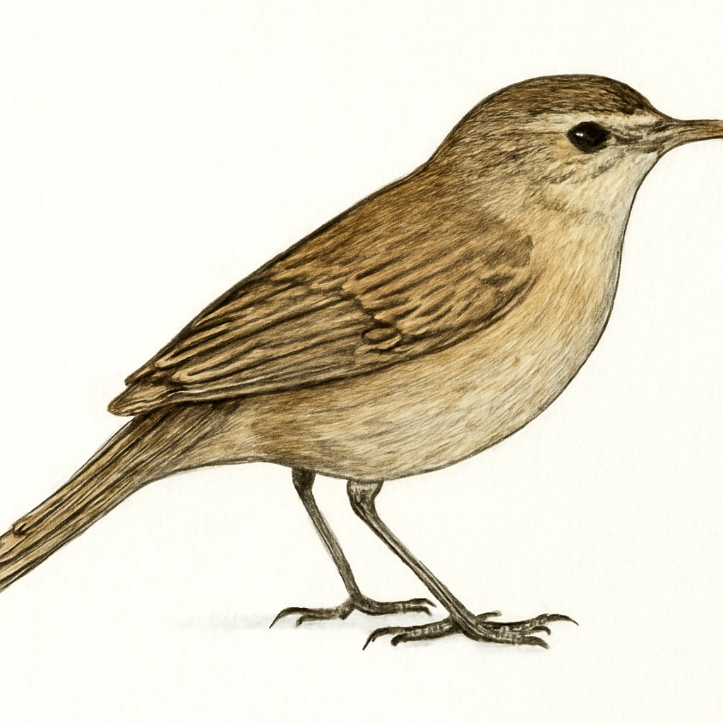 Illustration de Rousserolle à bec fin