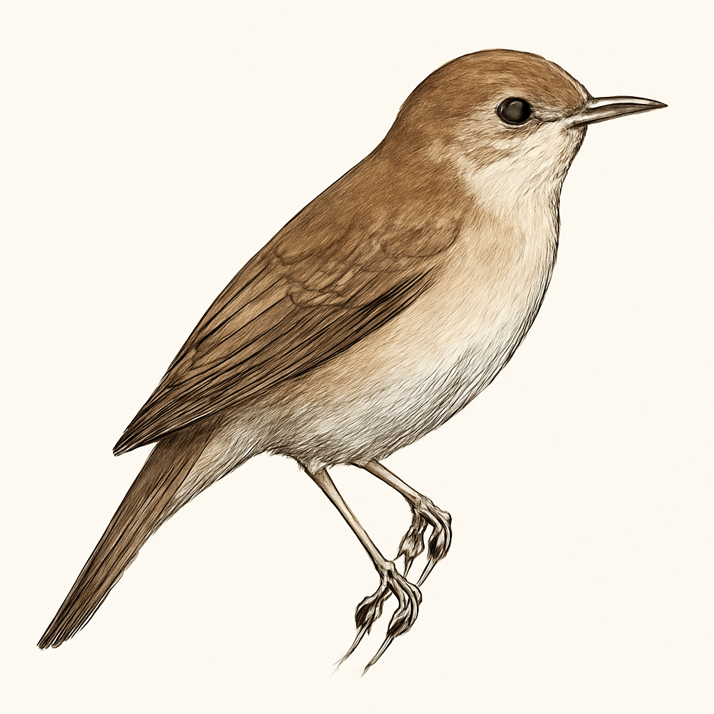 Oriental Reed Warbler illustration