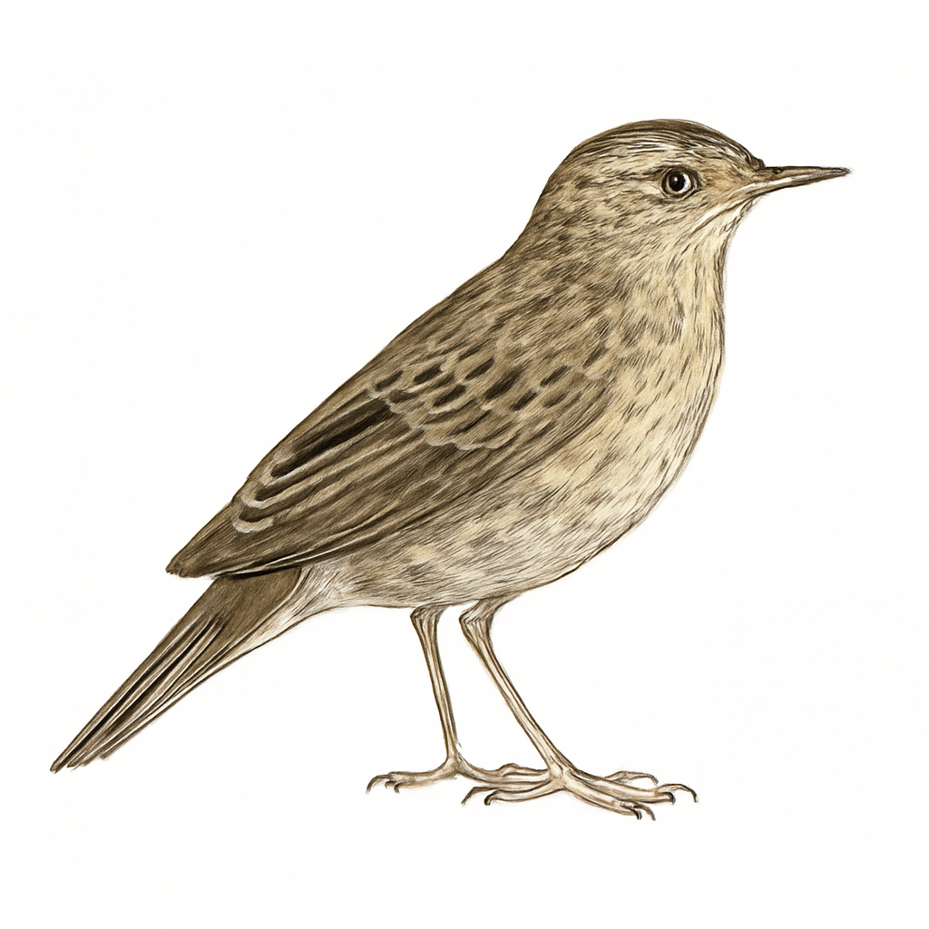 Illustratie van Siberische sprinkhaanzanger