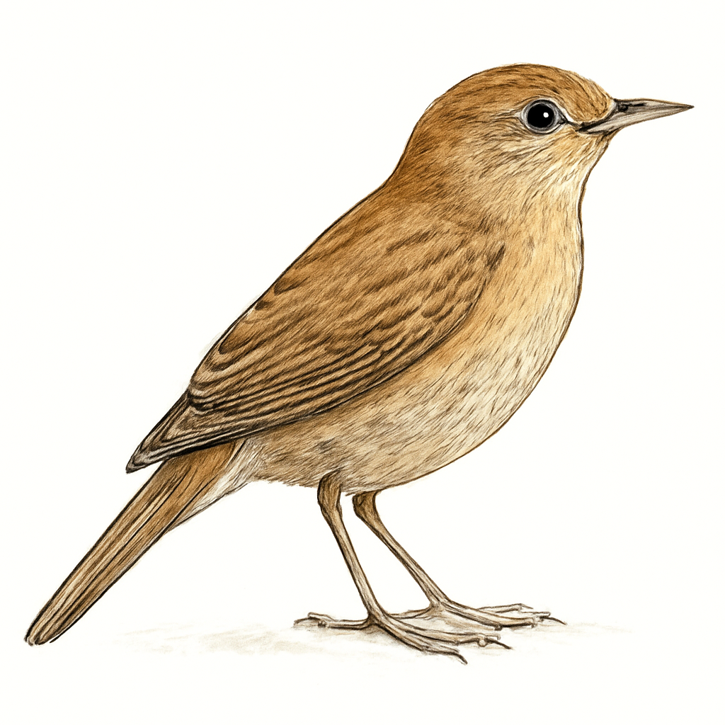 Illustrazione di Russet Bush Warbler