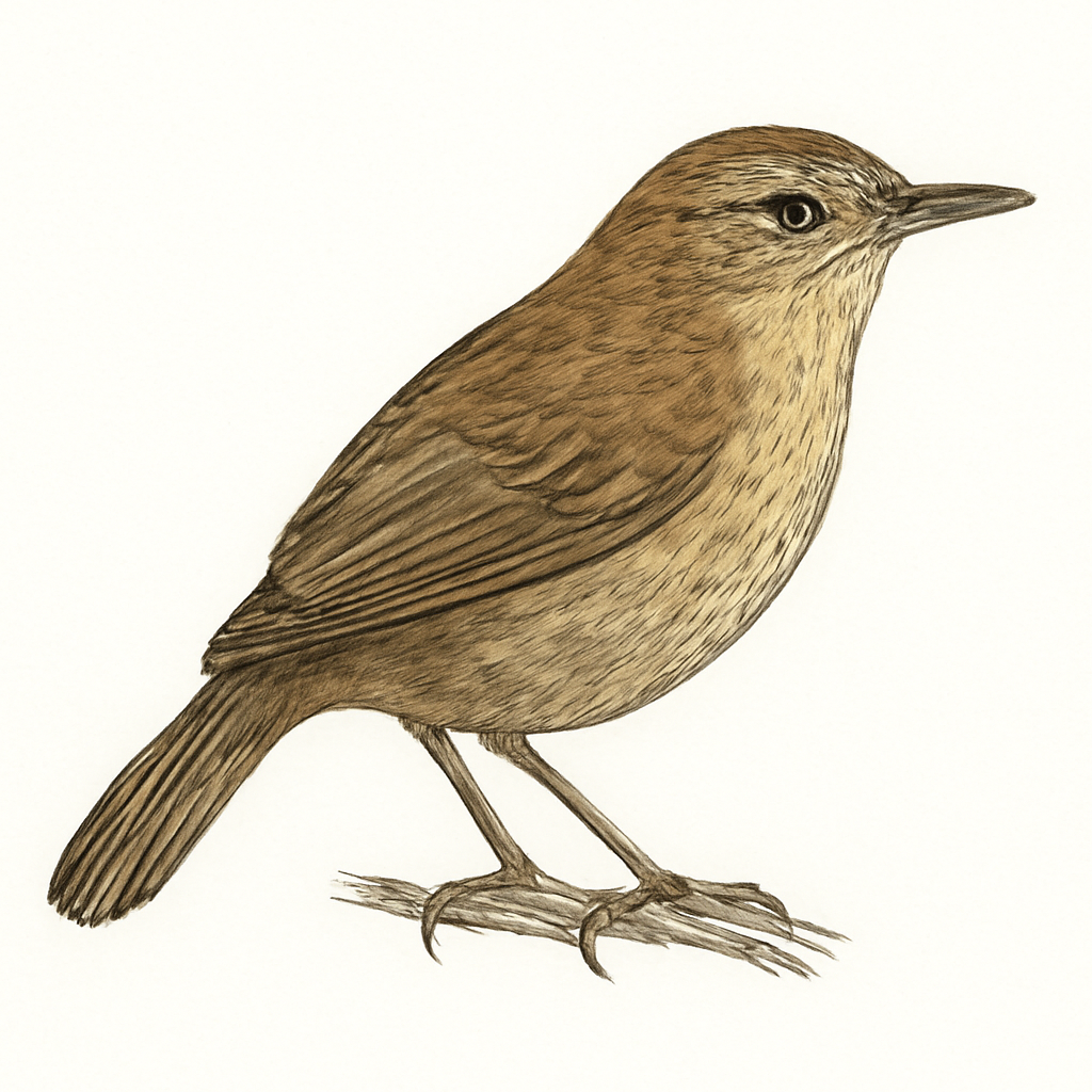 Illustration von Ceylonbuschsänger