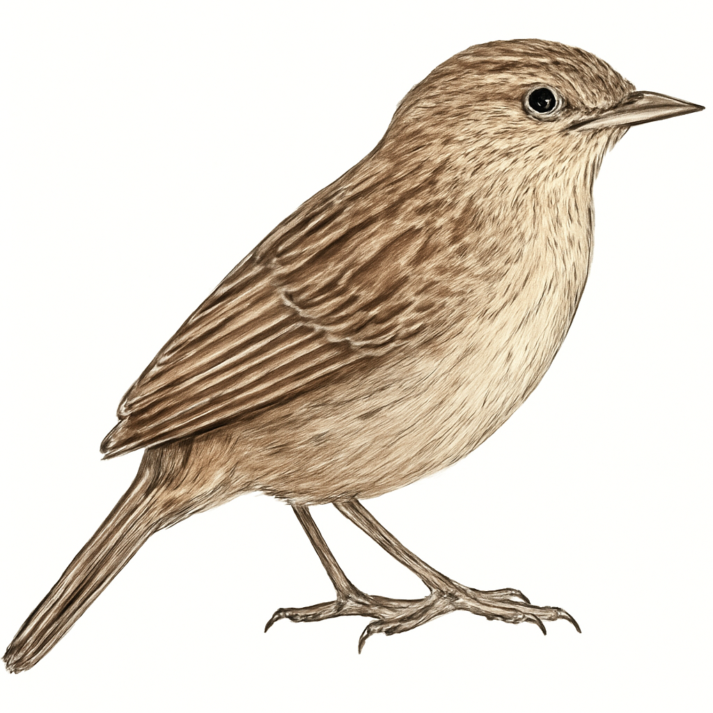 Illustration von Borstenbuschsänger