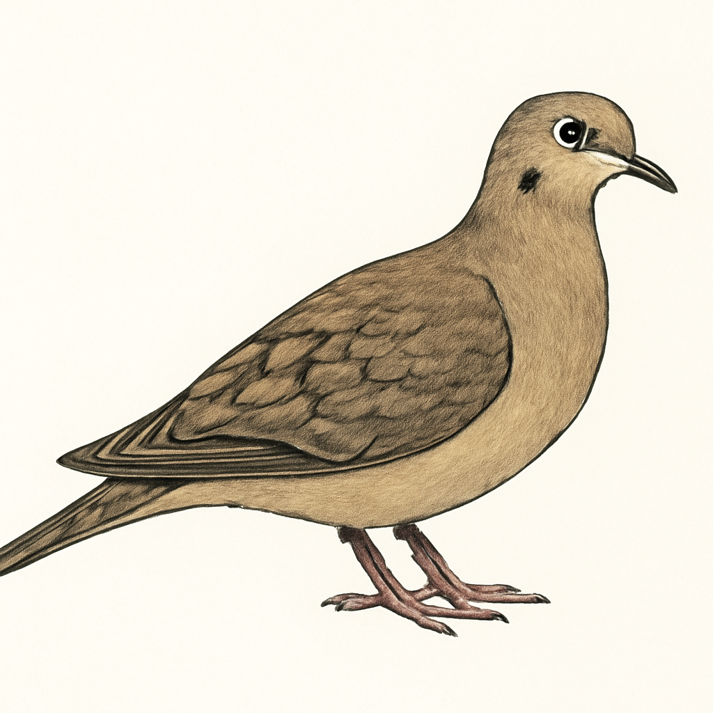 Eared Dove illustration