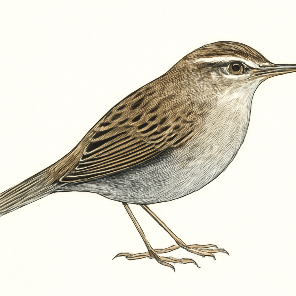 Illustration von Madagaskarbuschsänger