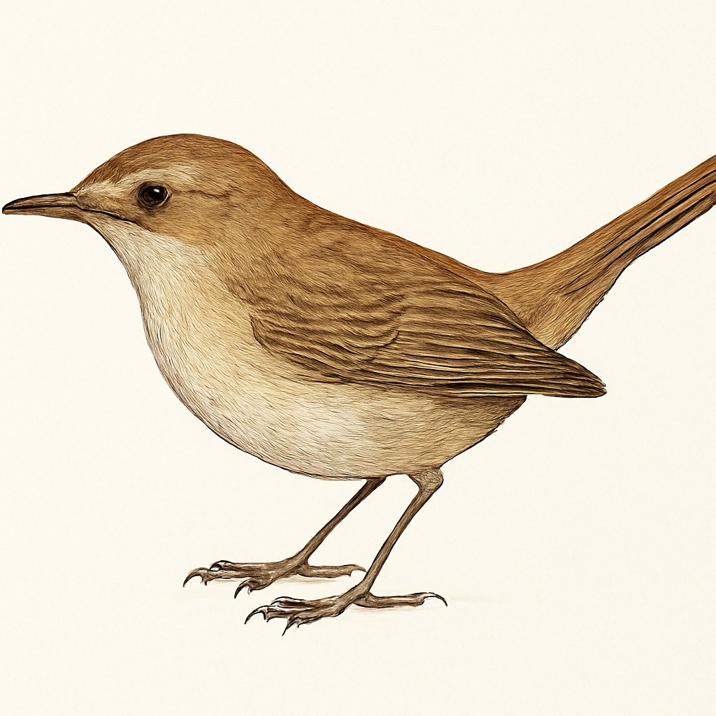 Illustration von Sumpfbuschsänger